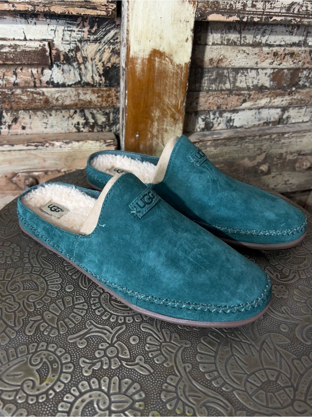 UGG • NEW Women's Tamara suede slippers in a teal green color - Picture 2 of 10